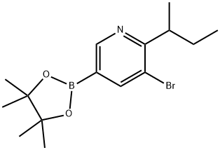 3-bromo-2-(sec-butyl)-5-(4,4,5,5-tetramethyl-1,3,2-dioxaborolan-2-yl)pyridine 구조식 이미지