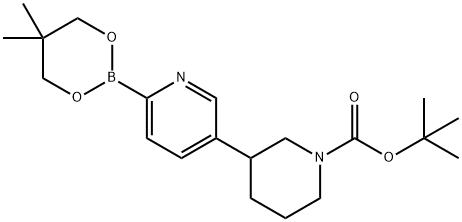 5-(N-Boc-Piperidin-3-yl)pyridine-2-boronic acid neopentylglycol ester Structure