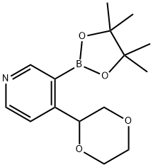 4-(1,4-Dioxan-2-yl)pyridine-3-boronic acid pinacol ester Structure