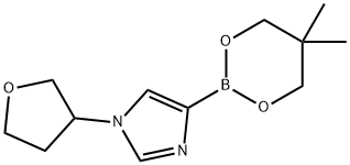 N-(Oxolan-3-yl)imidazole-4-boronic acid neopentylglycol ester Structure