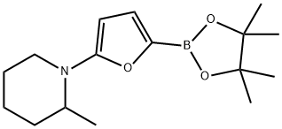 5-(2-Methylpiperidin-1-yl)furan-2-boronic acid pinacol ester Structure