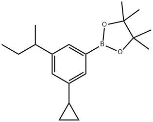 3-(Cyclopropyl)-5-(sec-butyl)phenylboronic acid pinacol ester Structure