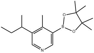 4-Methyl-5-(sec-butyl)pyridine-3-boronic acid pinacol ester 구조식 이미지