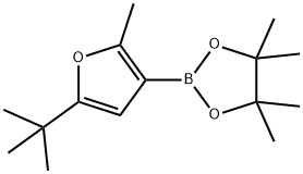 2-Methyl-5-(tert-butyl)furan-3-boronic acid pinacol ester 구조식 이미지