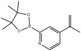 4-(prop-1-en-2-yl)-2-(4,4,5,5-tetramethyl-1,3,2-dioxaborolan-2-yl)pyridine Structure