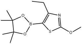 4-Ethyl-2-methoxythiazole-5-boronic acid pinacol ester 구조식 이미지