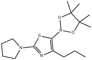 4-(n-Propyl)-2-(pyrrolidino)thiazole-5-boronic acid pinacol ester Structure