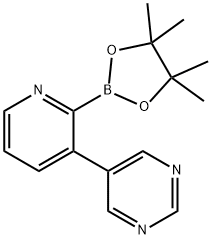 3-(Pyrimidin-5-yl)pyridine-2-boronic acid pinacol ester 구조식 이미지