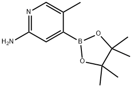 5-methyl-4-(4,4,5,5-tetramethyl-1,3,2-dioxaborolan-2-yl)pyridin-2-amine 구조식 이미지