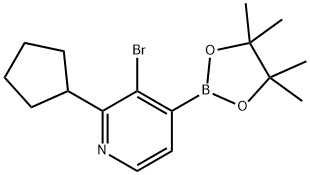 3-Bromo-2-(cyclopentyl)pyridine-4-boronic acid pinacol ester Structure