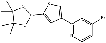 4-(4-Bromopyridin-2-yl)thiophene-2-boronic acid pinacol ester 구조식 이미지