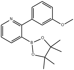 2-(3-Methoxyphenyl)pyridine-3-boronic acid pinacol ester 구조식 이미지