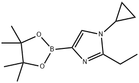1-cyclopropyl-2-ethyl-4-(4,4,5,5-tetramethyl-1,3,2-dioxaborolan-2-yl)-1H-imidazole Structure