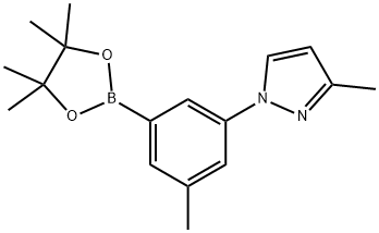 3-methyl-1-(3-methyl-5-(4,4,5,5-tetramethyl-1,3,2-dioxaborolan-2-yl)phenyl)-1H-pyrazole Structure