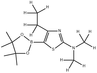 (2-Dimethylamino-4-ethyl-d11)-thiazole-5-boronic acid pinacol ester 구조식 이미지