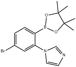 4-Bromo-2-(1H-imidazol-1-yl)phenylboronic acid pinacol ester Structure