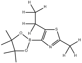 (2-Methyl-5-ethyl-d8)-thiazole-4-boronic acid pinacol ester Structure