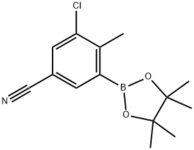 3-Chloro-2-methyl-5-cyanophenylboronic acid pinacol ester Structure