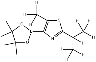 5-(methyl-d3)-2-(propan-2-yl-d7)-4-(4,4,5,5-tetramethyl-1,3,2-dioxaborolan-2-yl)thiazole Structure