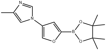 4-(4-Methylimidazol-1-yl)furan-2-boronic acid pinacol ester Structure