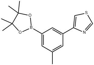 3-(Thiazol-4-yl)-5-methylphenylboronic acid pinacol ester Structure