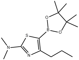 4-(n-Propyl)-2-(dimethylamino)thiazole-5-boronic acid pinacol ester 구조식 이미지