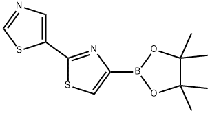 4-(4,4,5,5-tetramethyl-1,3,2-dioxaborolan-2-yl)-2,5'-bithiazole 구조식 이미지