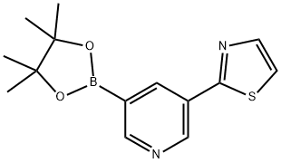 5-(Thiazol-2-yl)pyridine-3-boronic acid pinacol ester Structure