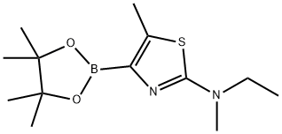 5-Methyl-2-(methylethylamino)thiazole-4-boronic acid pinacol ester Structure
