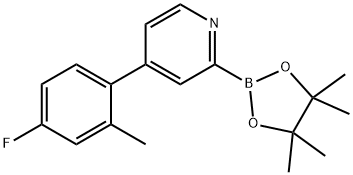 4-(4-fluoro-2-methylphenyl)-2-(4,4,5,5-tetramethyl-1,3,2-dioxaborolan-2-yl)pyridine Structure