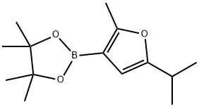 2-Methyl-5-(iso-propyl)furan-3-boronic acid pinacol ester 구조식 이미지