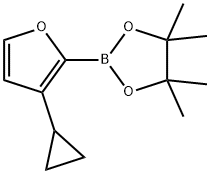 3-Cyclopropylfuran-2-boronic acid pinacol ester Structure