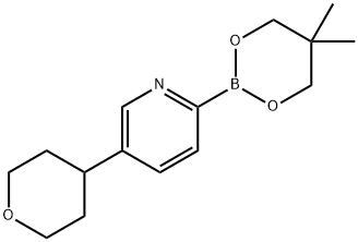 5-(Oxan-4-yl)pyridine-2-boronic acid neopentylglycol ester Structure