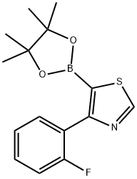 4-(2-Fluorophenyl)thiazole-5-boronic acid pinacol ester 구조식 이미지