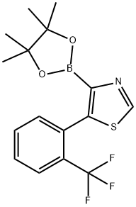 5-(2-Trifluoromethylphenyl)thiazole-4-boronic acid pinacol ester 구조식 이미지