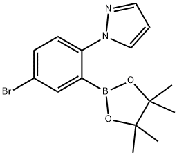 5-Bromo-2-(1H-pyrazol-1-yl)phenylboronic acid pinacol ester 구조식 이미지
