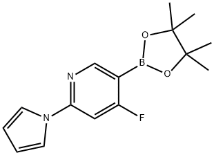 4-Fluoro-2-(1H-pyrrol-1-yl)pyridine-5-boronic acid pinacol ester Structure