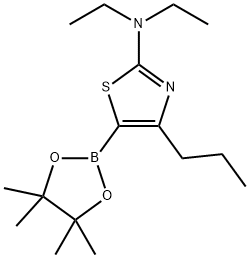 4-(n-Propyl)-2-(diethylamino)thiazole-5-boronic acid pinacol ester Structure