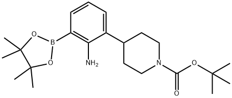 2-Amino-3-(N-Boc-piperidin-4-yl)phenylboronic acid pinacol ester 구조식 이미지