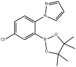5-Chloro-2-(1H-pyrazol-1-yl)phenylboronic acid pinacol ester 구조식 이미지