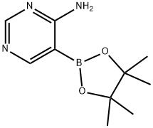 4-Aminopyrimidine-5-boronic acid pinacol ester Structure