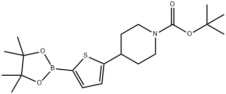 tert-butyl 4-(5-(4,4,5,5-tetramethyl-1,3,2-dioxaborolan-2-yl)thiophen-2-yl)piperidine-1-carboxylate Structure