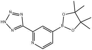 2-(1H-Tetraazol-5-yl)pyridine-4-boronic acid pinacol ester Structure