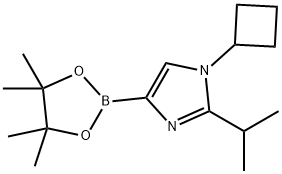 1-cyclobutyl-2-isopropyl-4-(4,4,5,5-tetramethyl-1,3,2-dioxaborolan-2-yl)-1H-imidazole Structure