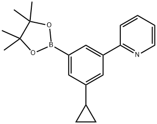 3-(Pyridin-2-yl)-5-cyclopropylphenylboronic acid pinacol ester 구조식 이미지