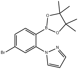 4-Bromo-2-(1H-pyrazol-1-yl)phenylboronic acid pinacol ester Structure