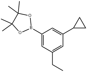 3-(Cyclopropyl)-5-ethylphenylboronic acid pinacol ester Structure