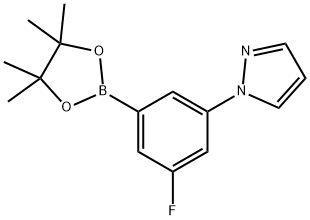 1-(3-fluoro-5-(4,4,5,5-tetramethyl-1,3,2-dioxaborolan-2-yl)phenyl)-1H-pyrazole Structure