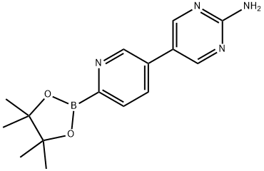 5-(2-Aminopyrimidyl)pyridine-2-boronic acid pinacol ester 구조식 이미지