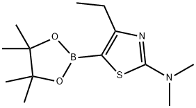 4-Ethyl-2-(dimethylamino)thiazole-5-boronic acid pinacol ester 구조식 이미지